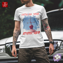 "Discover Your Adventure" Organic Cotton T-Shirt – Eco-Friendly Style