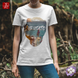 "Furusato Coastal Memories" Organic Cotton T-Shirt – Japanese-Inspired Design