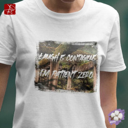 Camiseta Ecológica Laugh is Contagious | Diseño Bosque