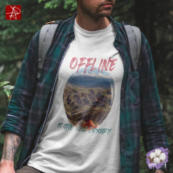 "Offline Is the New Luxury" Organic Cotton T-Shirt – Mountain Design