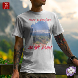 "Make Adventure Great Again" Organic Cotton T-Shirt – Mountain Design