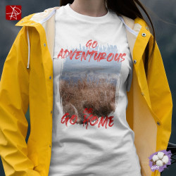 "Go Adventurous or Go Home" Organic Cotton T-Shirt – Mountain Design