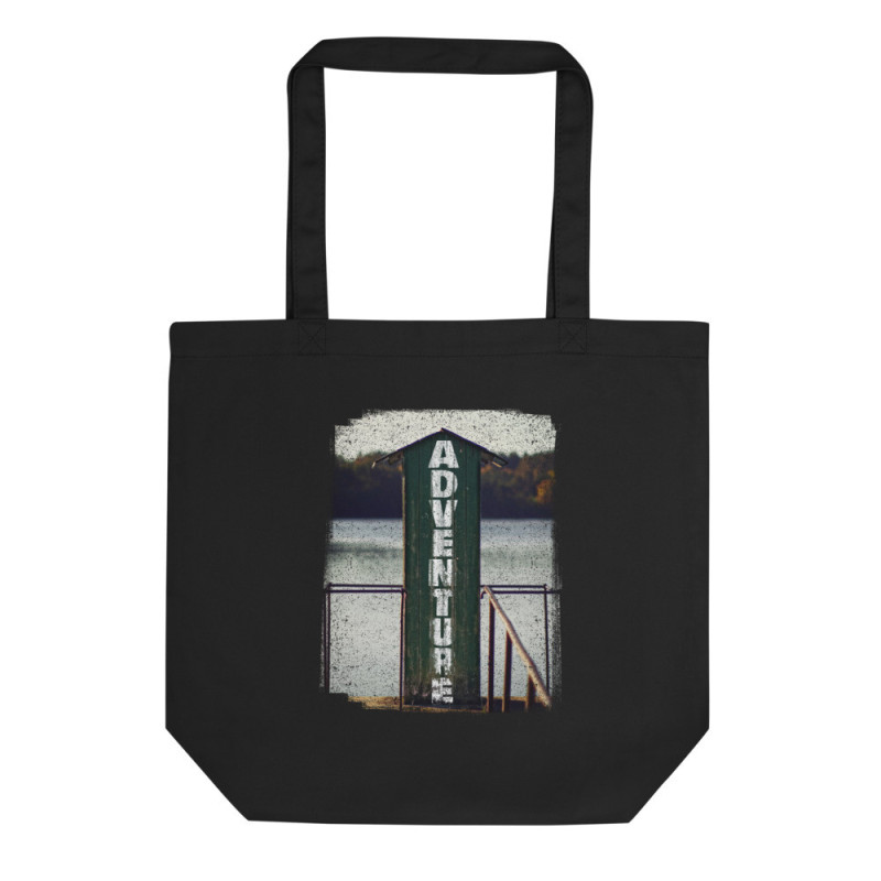 Vintage Adventure Lake Organic Cotton Tote Bag|ADNW LTD