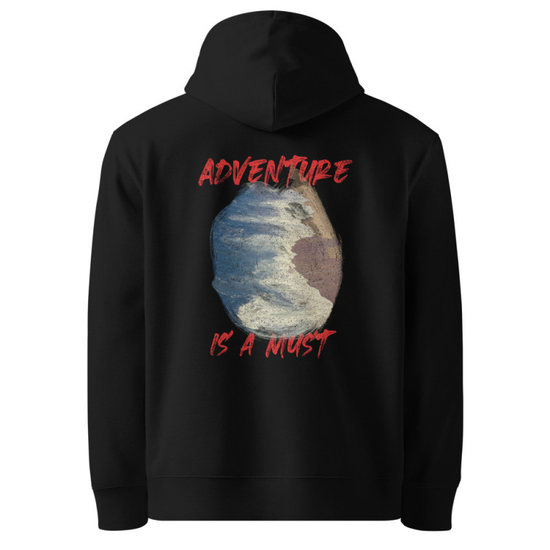 Bluza Organiczna "Adventure Is A Must" - Artystyczny Ocean|ADNW LTD