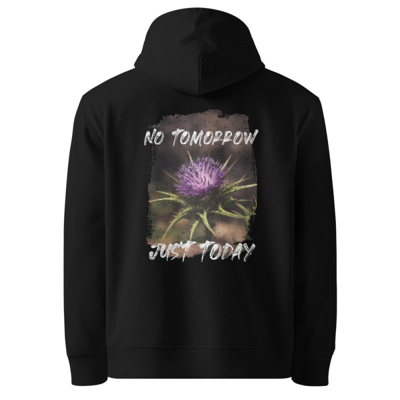 Just Today Organic Cotton Hoodie - Thistle Flower Design|ADNW LTD