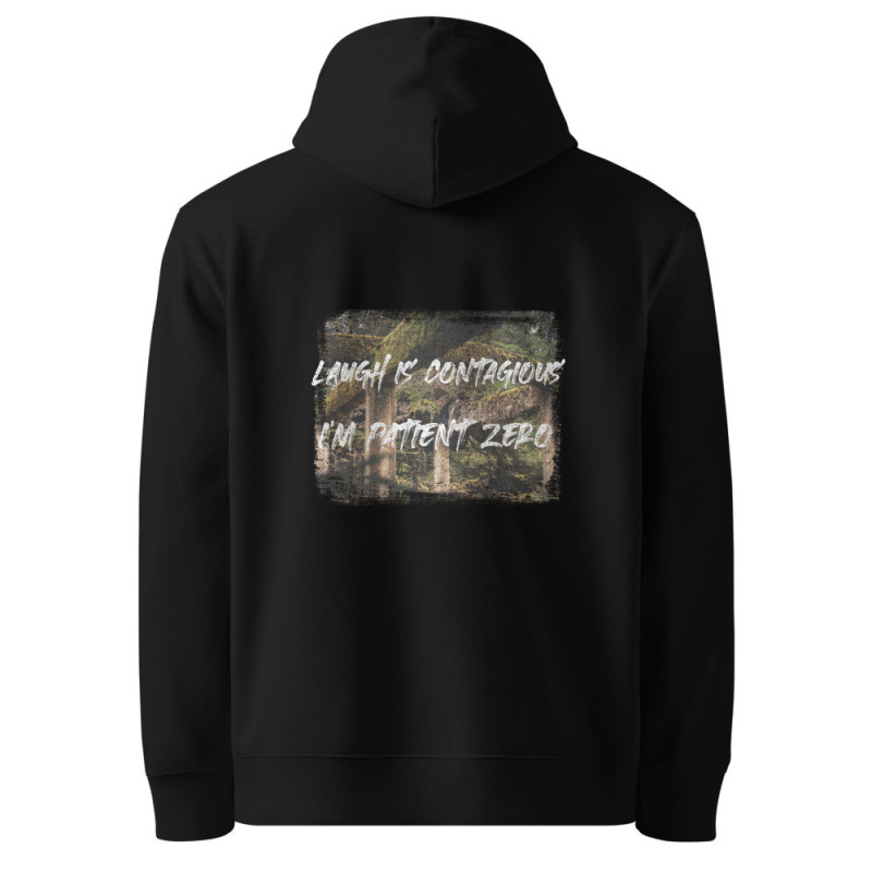 Lachen ist ansteckend Bio-Baumwolle Hoodie | Wald Design GOTS-zertifiziert