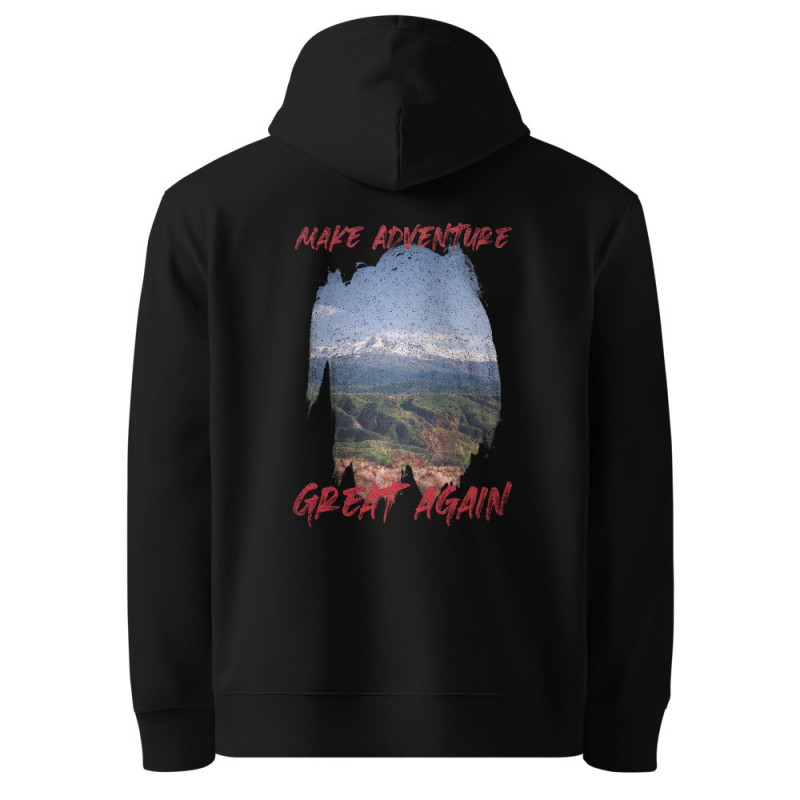 Make Adventure Great Again Organic Cotton Hoodie - Mountain Landscape Design|ADNW LTD