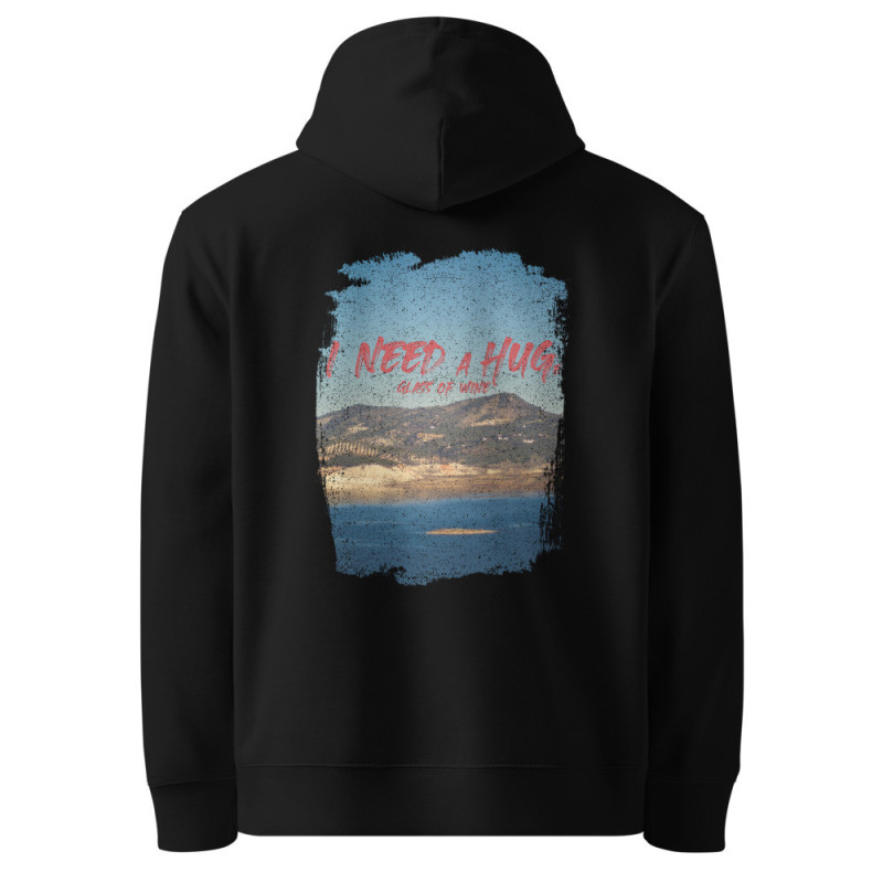 Ich brauche Wein Bio-Baumwolle Hoodie | See Design GOTS-zertifiziert