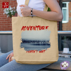 Bolsa Tote Adventure Doesn't Wait | Diseño Lago Invernal | Eco-friendly