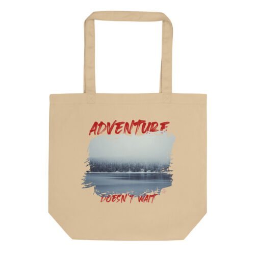 Discover sustainability with style with our Eco-Friendly Adventure Tote. 100% organic cotton, featuring the inspiring ‘Adventure Doesn’t Wait’ slogan, perfect for any winter escapade!