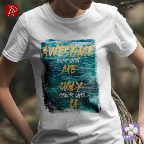 organic cotton T-shirt Awesome me