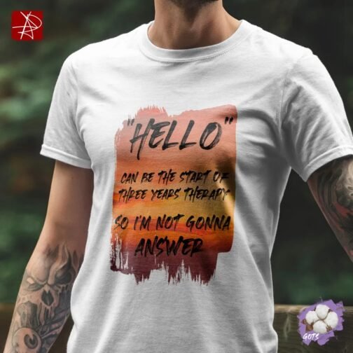 organic cotton T-shirt Hello