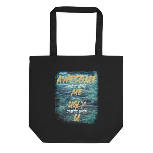 Show your confidence with our Awesome Tote Bag. 100% organic cotton, featuring a fun ocean design. Perfect for eco-conscious individuals