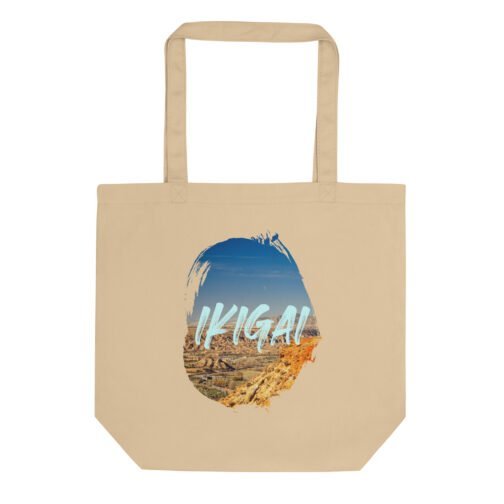 Embrace your personal journey with our Ikigai Tote Bag. ‘Ikigai’ means ‘reason for being’ in Japanese. 100% organic cotton, designed for those who seek meaning and sustainability.