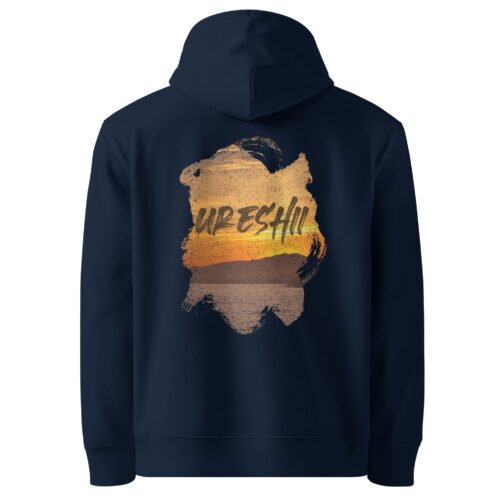 <p class="p1">Stay warm and eco-friendly with our unisex organic cotton hoodie, featuring the <b>“Ureshii”</b> (happiness) sunset design and a front pouch pocket. GOTS certified, perfect for nature lovers.</p>