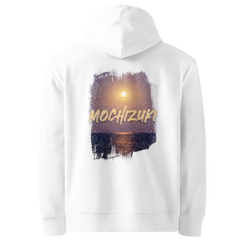 <p class="p1">Stay cozy and eco-conscious with our unisex organic cotton hoodie, featuring the <b>“Mochizuki”</b> (full moon) design over a moonlit ocean and a front pouch pocket. GOTS certified, perfect for nature lovers.</p>